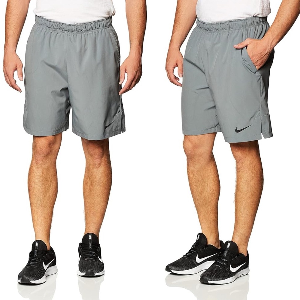 Gray Nike Flex Woven Training Shorts